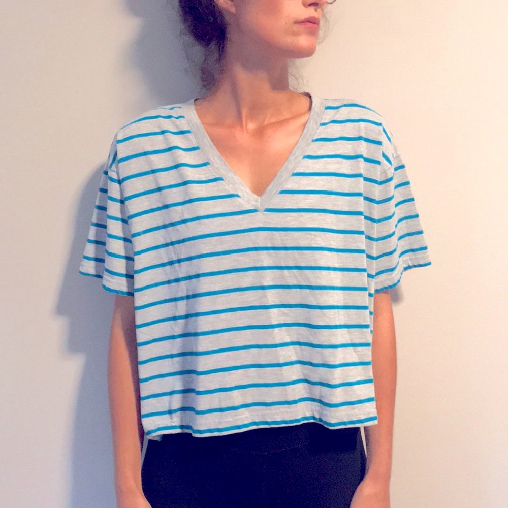 Vtg 1990s Energie Bi Currents cropped tee